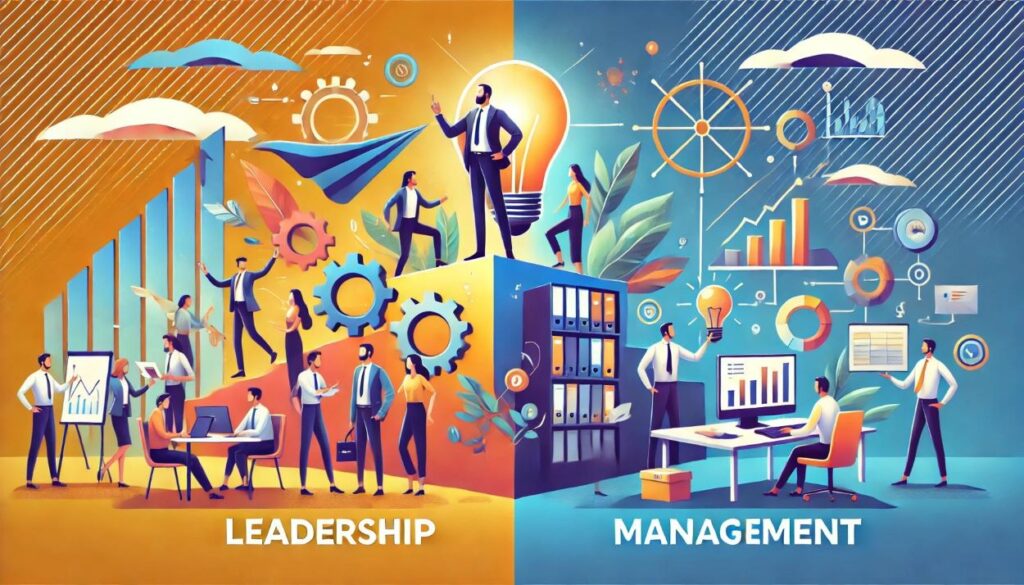 Was sind die Unterschiede zwischen Leadership und Management?