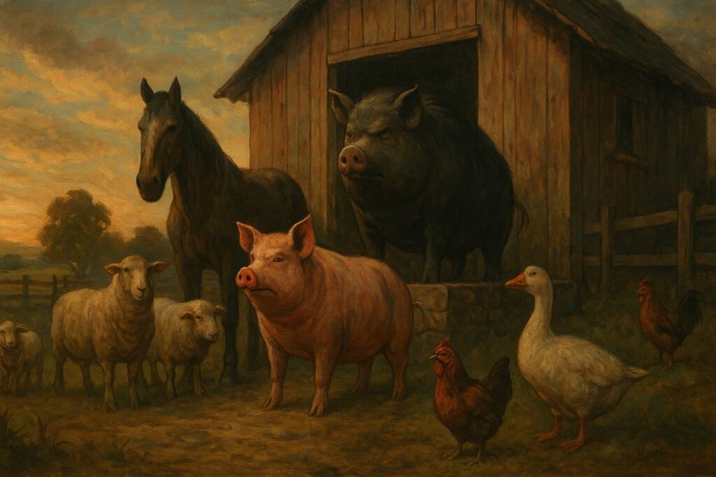 George Orwells "Farm der Tiere" von Jonny Hofer analysiert