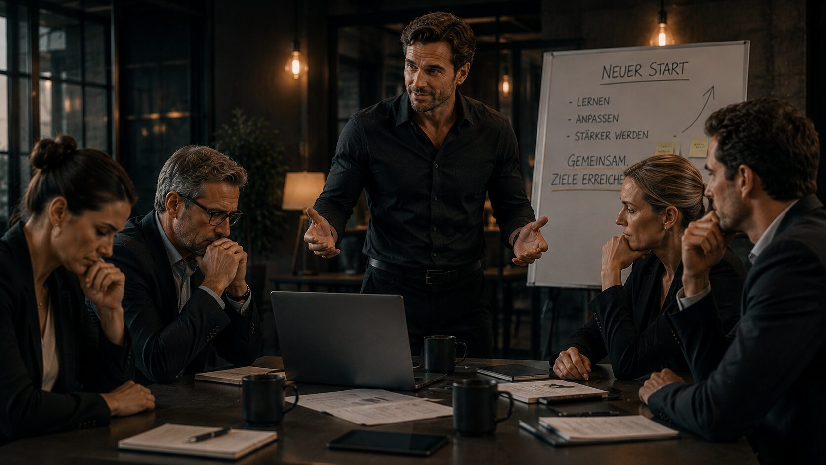 Team nach einem Rückschlag aufrichten